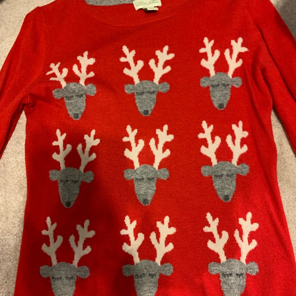 Red Festive Reindeer Sweater